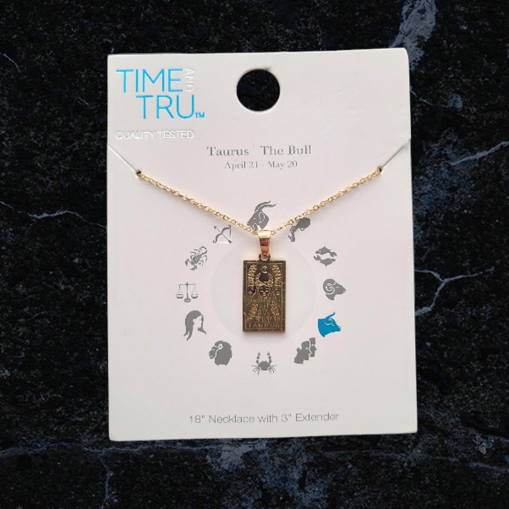 Taurus Zodiac April 21-May 20 Pendant Necklace 18 With 3 Extender 14$